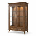 Vitrina de madera con puertas de cristal templado