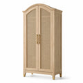 Armario de Madera y Ratán con Puertas Arqueadas